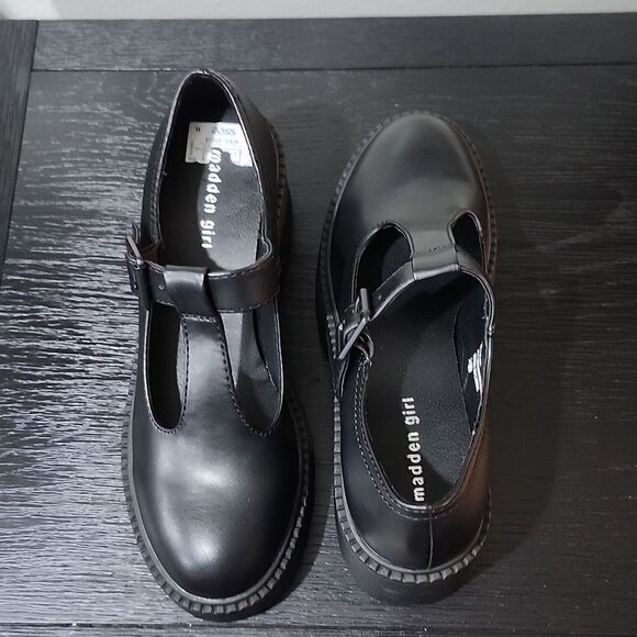 BRAND NEW MADDEN GIRL G-CRATE PLASFORM MARY JANE T-STRAP FLAT SHOE - Picture 4 of 16